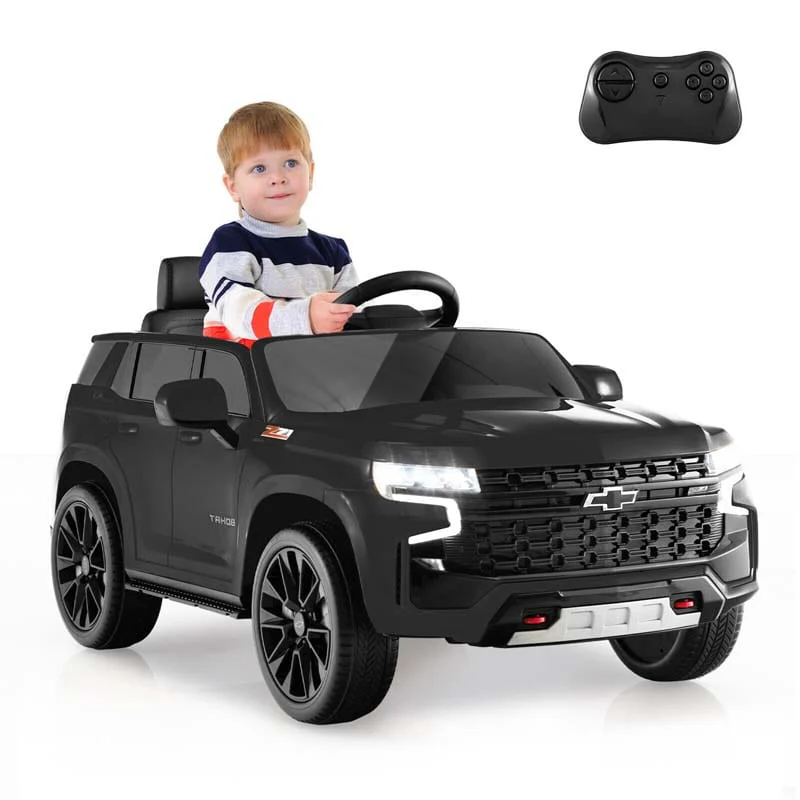 Licensed Chevrolet Tahoe Kids Ride On Car 12V Battery Powered Electric Truck Suv Rc Vehicle With Light Amp Music