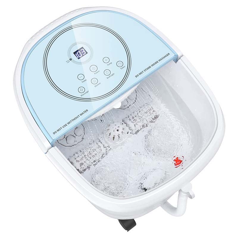Foot Spa Bath Massager Pedicure Spa Tub With Heat 2 Rollers 4 Shiatsu Massagers Temperature Control Timer 3 Angle Shower