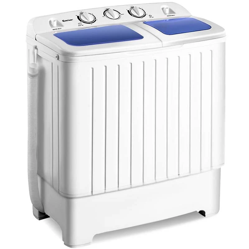 176 Lbs Portable Washing Machine Twin Tub Spin Top Load Washer Dryer Combo For Rv Dorm Apartment