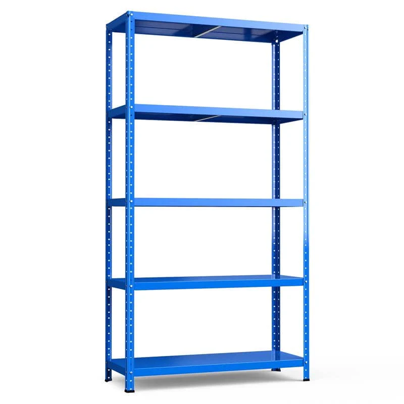 Blue 39Quot X 16Quot X 74Quot 5 Tier Heavy Duty Metal Storage Shelving Unit Multi Use Storage Racks Utility Shelves