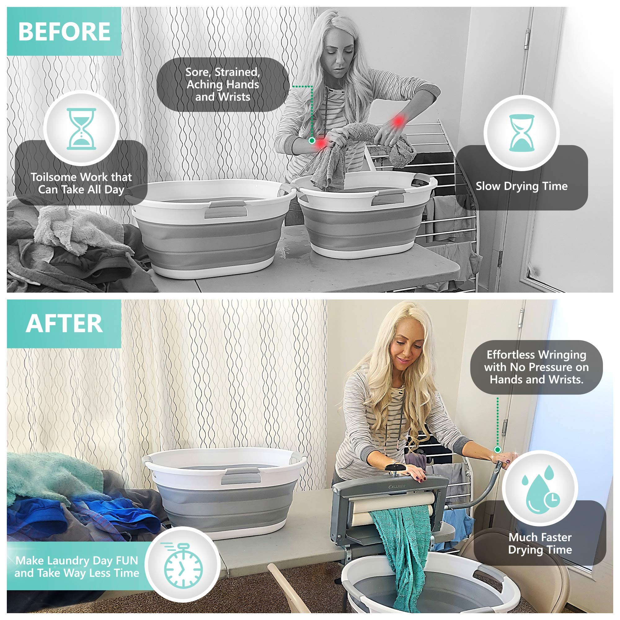 Calliger Crank Clothes Wringer Rollers