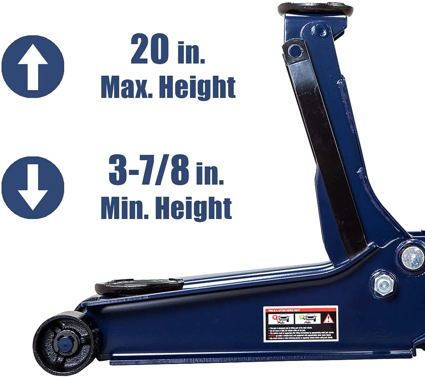 TCE 4 Ton Heavy Duty Low Profile Hydraulic Floor Jack Speedy Lift Garage Car Jack, Blue, W847U