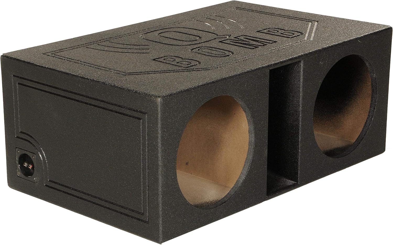 QPower QBOMB12VL Dual 12��� Vented Subwoofer Box �C Durable MDF, Black Rhino Liner Finish