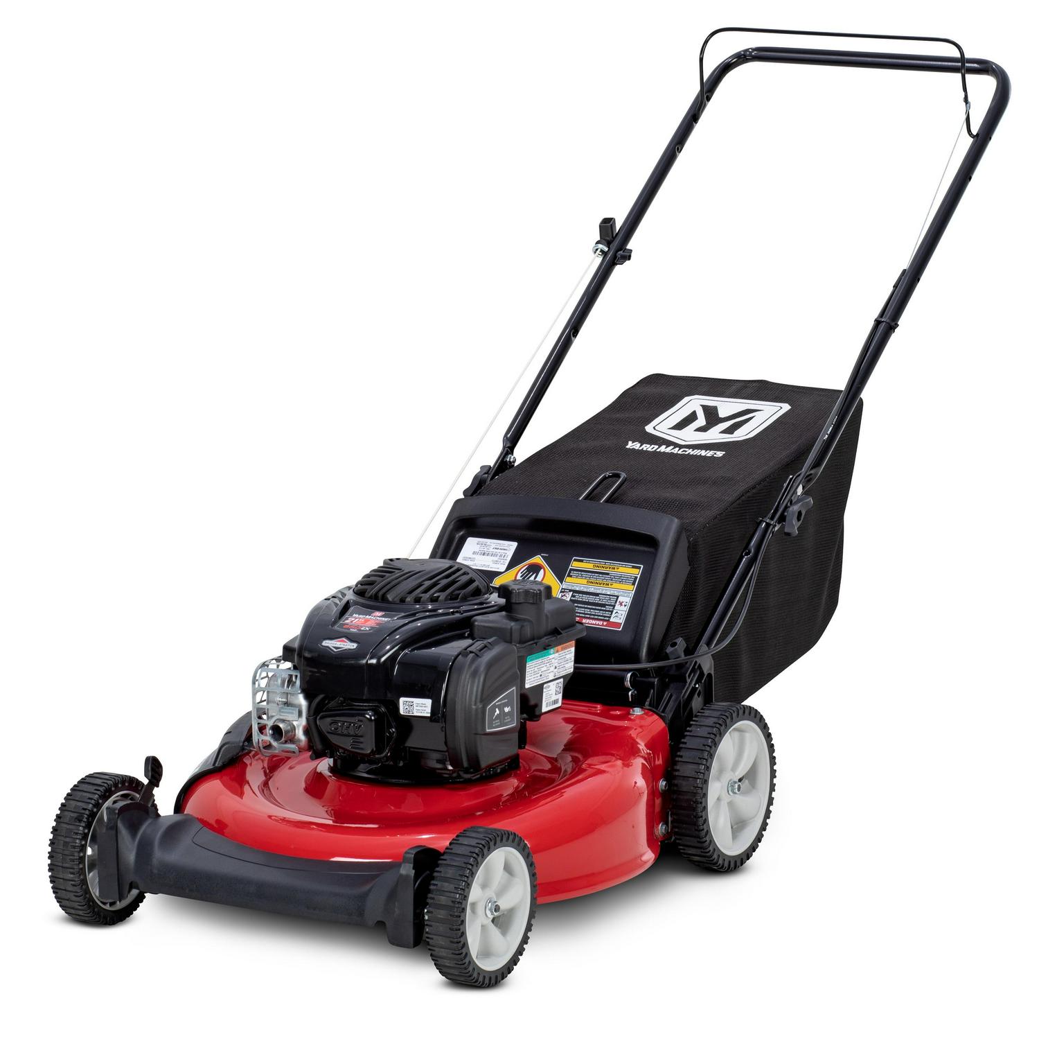 Yard Machines 21��� Gas Push Lawn Mower, 140cc Briggs & Stratton Engine, Steel Deck, 3-in-1 Cutting