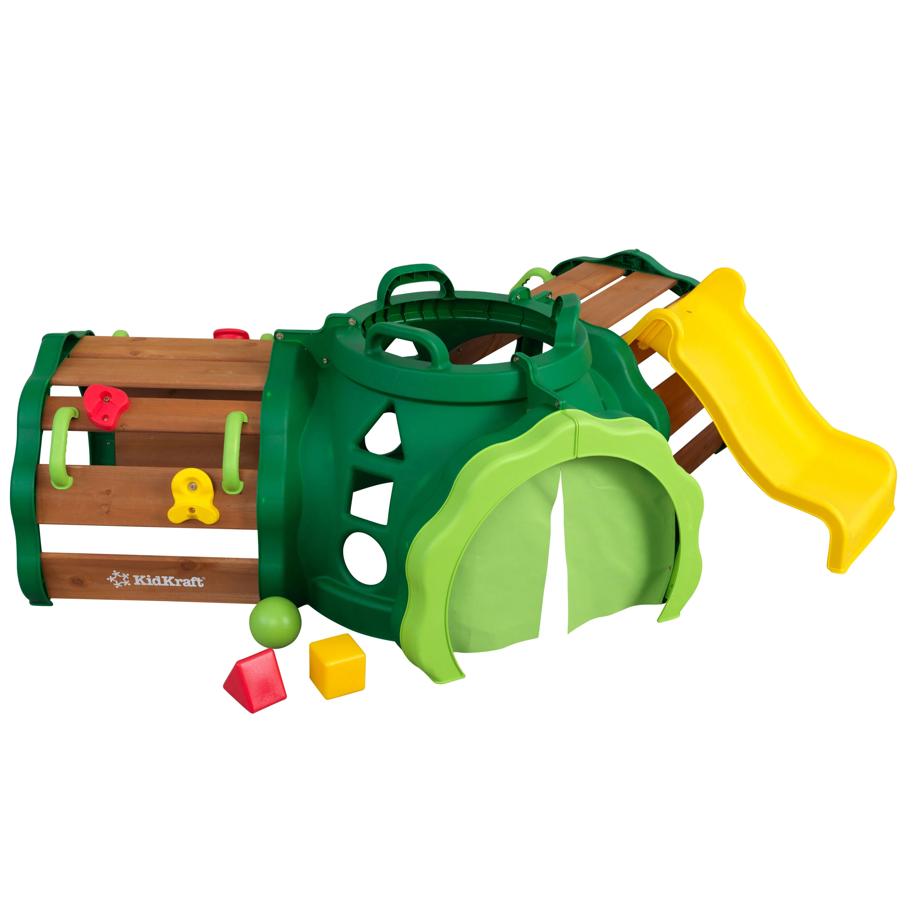 KidKraft Hideout Hollow Toddler Climber with Slide and Peek-a-Book Flap