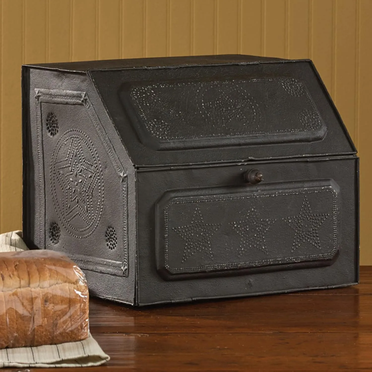 Antique Replica of Tin Bread Box/desk Storage 21 190