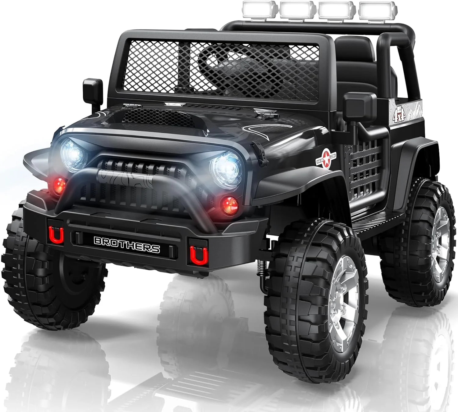 L8 Ride On Car, 2 Seater, 12V Kids Electric Car w/Remote Control, 4-Wheel Suspension, Bluetooth Speaker, Multi Music Modes, 3 Speeds, LED Lights, Xmas & Birthday Gift Ideas for Kids Ages 3+