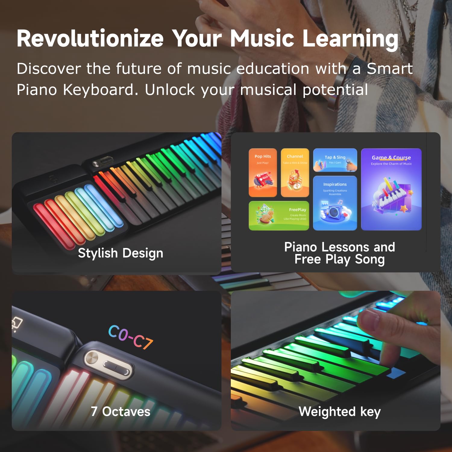 PopuPiano Smart Piano Keyboard Interactive