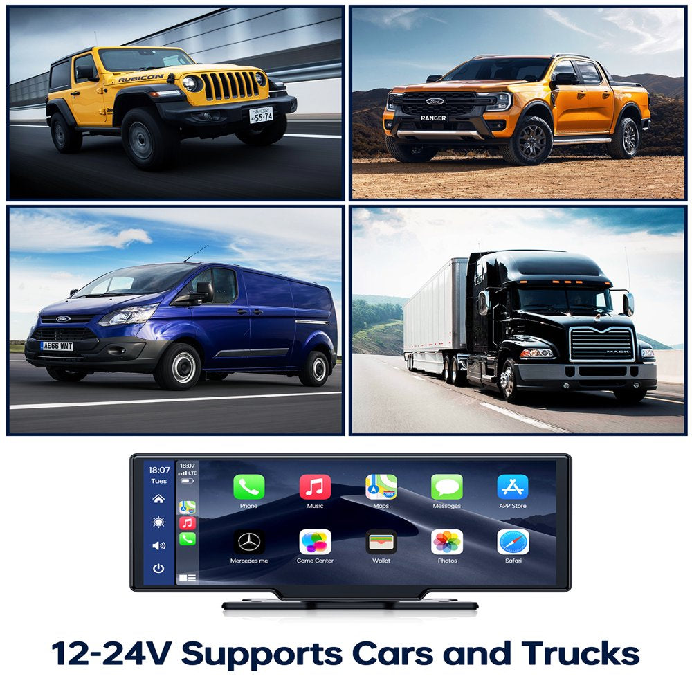 Lamtto 9.26" Touchscreen Wireless Car Stereo with Apple Carplay