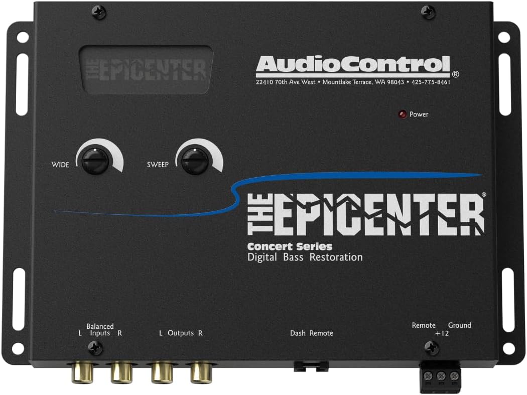 AudioControl Epicenter Digital Bass Restoration Processor with Wired Remote for Enhanced Car Audio