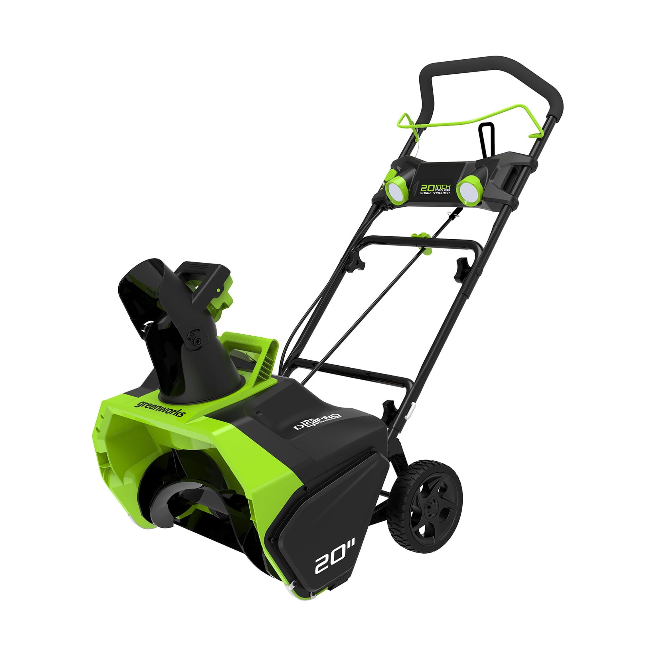 Greenworks 40V 20��� Cordless Brushless Snow Blower with 4.0 Ah Battery & Charger, LED Lights, 180�� Chute