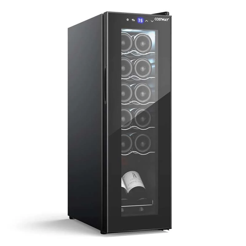 12 Bottle Wine Cooler Refrigerator 10 Inch Mini Wine Cellar Freestanding Or Built In Wine Fridge