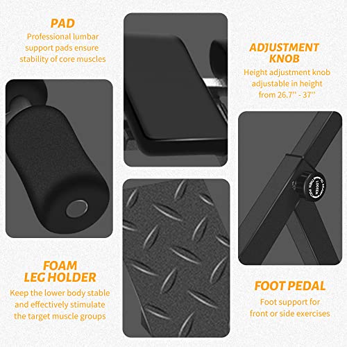 VIDAR Roman Chair Back Extension Machine   Lower Back Hyperextension Bench for Home Gym