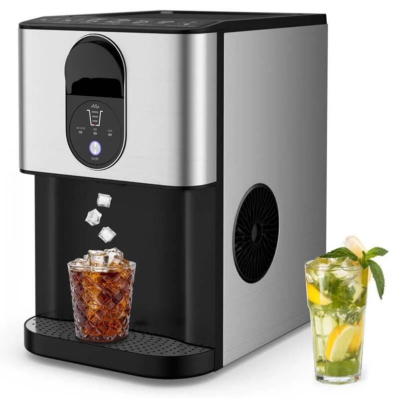 56 Lbs24H Nugget Ice Maker Countertop Self Dispensing Pepple Chewable Ice Making Machine With Self Cleaning System